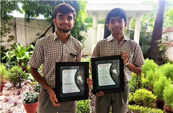 Sarvgya Shukla and Saksham Kankani 2nd Runner Up ISC Inter School Quiz Competition